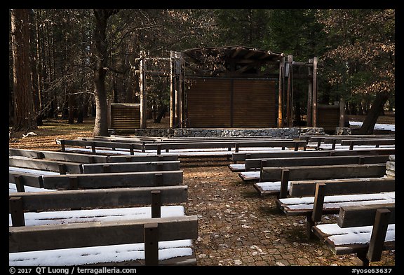 Amphitheater, former Lower River Campground. Yosemite National Park (color)