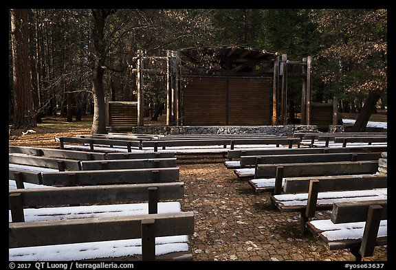 Amphitheater, former Lower River Campground. Yosemite National Park, California, USA.