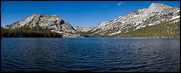 Tenaya Lake, Medlicott Dome, and Tenaya Peak. Yosemite National Park (Panoramic color)