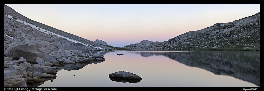 Roosevelt Lake at dawn. Yosemite National Park (color)