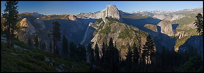 Tenaya Canyon, Half Dome, Nevada Falls, from Washburn Point. Yosemite National Park, California, USA.