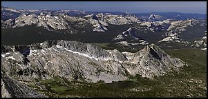 Aerial view of High Yosemite country. Yosemite National Park, California, USA. (color)