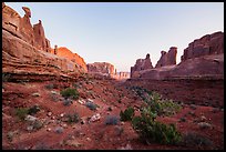 Park Avenue at sunrise. Arches National Park ( color)