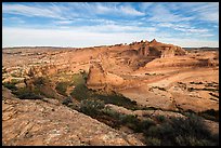 Winter Camp Wash and Delicate Arch. Arches National Park ( color)