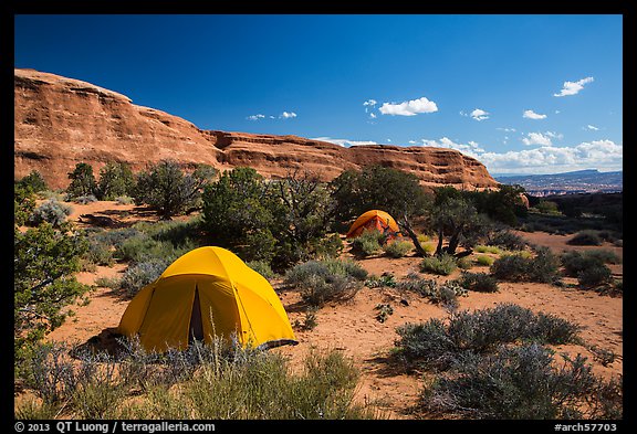 Tent camping. Arches National Park (color)