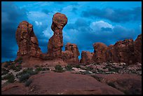 Garden of Eden at dusk. Arches National Park ( color)