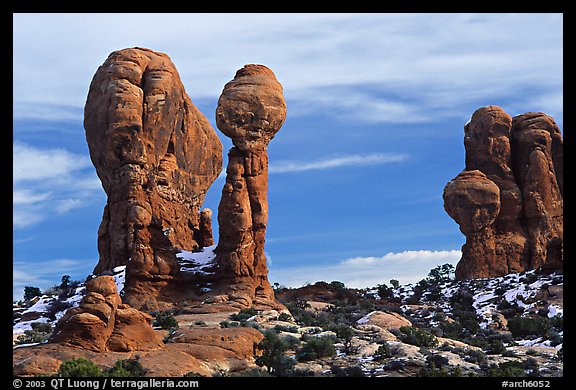 Balanced formations in Garden of Eden. Arches National Park, Utah, USA.