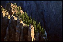 Island Peaks at sunset, North Rim. Black Canyon of the Gunnison National Park, Colorado, USA.