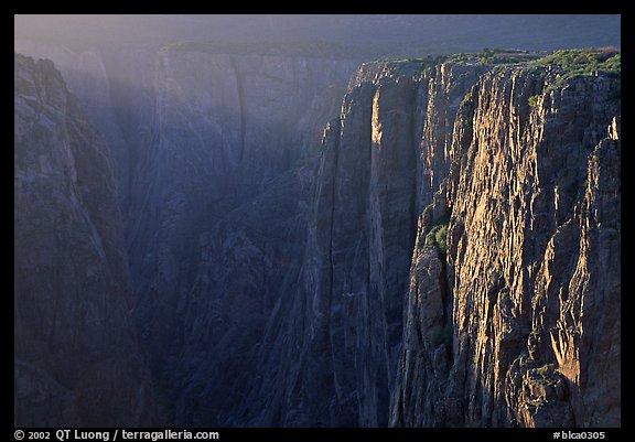 Narrows at sunset, North rim. Black Canyon of the Gunnison National Park, Colorado, USA.