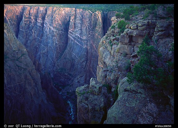 painted wall from Chasm view, North rim. Black Canyon of the Gunnison National Park, Colorado, USA.