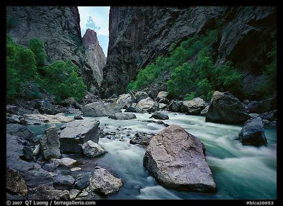 Gunisson river near  Narrows. Black Canyon of the Gunnison National Park (color)