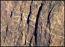 Detail of the Painted wall. Black Canyon of the Gunnison National Park ( color)