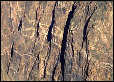 Detail of Painted wall. Black Canyon of the Gunnison National Park, Colorado, USA.