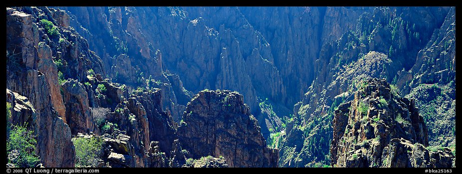 Spires inside canyon. Black Canyon of the Gunnison National Park (color)