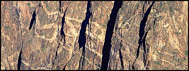 Crystalline marbled walls. Black Canyon of the Gunnison National Park (Panoramic color)