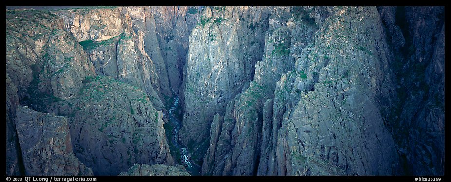 Startling depths and narrow opening of Black Canyon. Black Canyon of the Gunnison National Park (color)