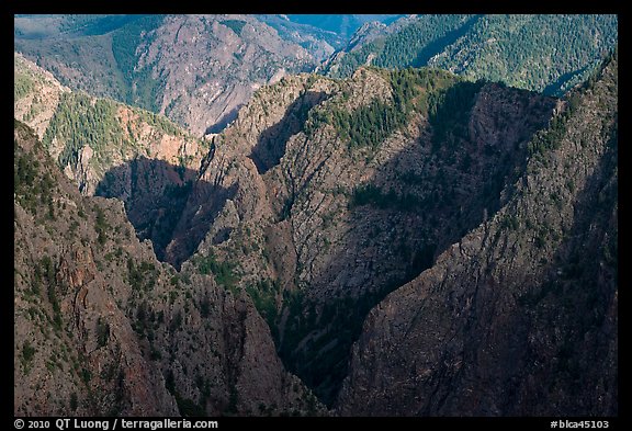 Canyon buttres from Tomichi Point. Black Canyon of the Gunnison National Park, Colorado, USA.