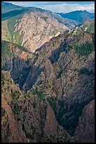 Tomichi Point view, late afternoon. Black Canyon of the Gunnison National Park, Colorado, USA.