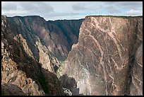 Painted wall from south rim. Black Canyon of the Gunnison National Park, Colorado, USA.