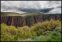 Canyon and storm clouds, Gunnison Point. Black Canyon of the Gunnison National Park, Colorado, USA.