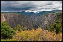 Approaching storm, Tomichi Point. Black Canyon of the Gunnison National Park, Colorado, USA.