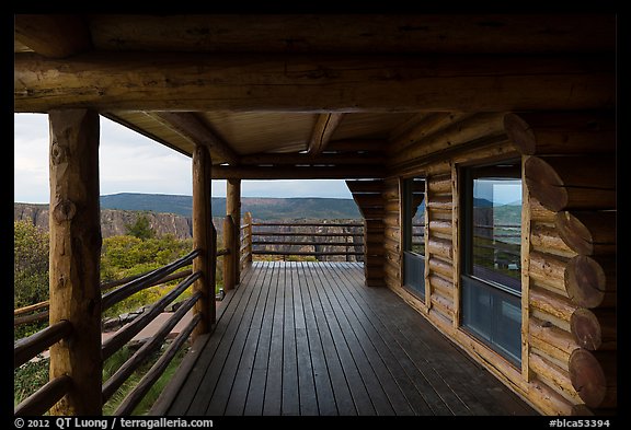 Visitor center porch. Black Canyon of the Gunnison National Park (color)