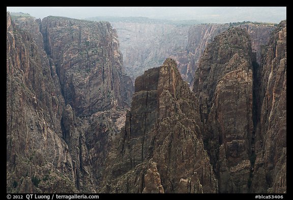 Storm light over canyon. Black Canyon of the Gunnison National Park, Colorado, USA.