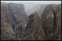 Storm light over canyon. Black Canyon of the Gunnison National Park, Colorado, USA. (color)