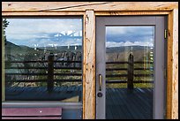 Canyon, South Rim visitor center window reflexion. Black Canyon of the Gunnison National Park ( color)