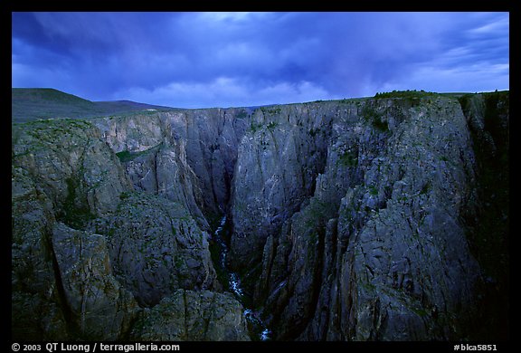 The Narrows seen from Chasm view at sunset. Black Canyon of the Gunnison National Park (color)