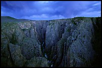 The Narrows seen from Chasm view at sunset. Black Canyon of the Gunnison National Park, Colorado, USA.