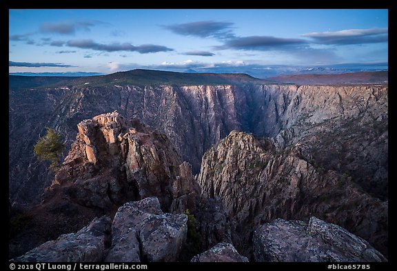 Warner Point, dusk. Black Canyon of the Gunnison National Park (color)