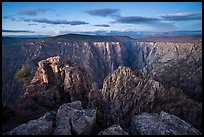 Warner Point, dusk. Black Canyon of the Gunnison National Park ( color)