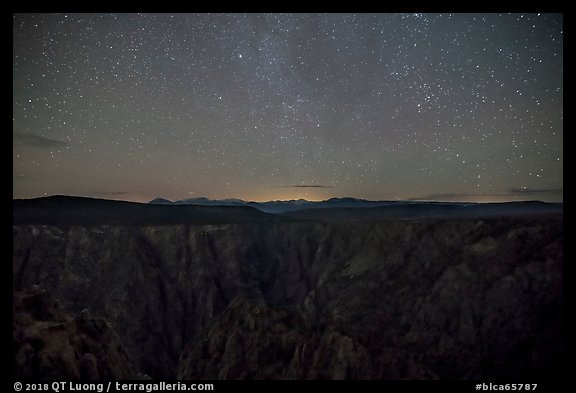 Warner Point, night. Black Canyon of the Gunnison National Park (color)