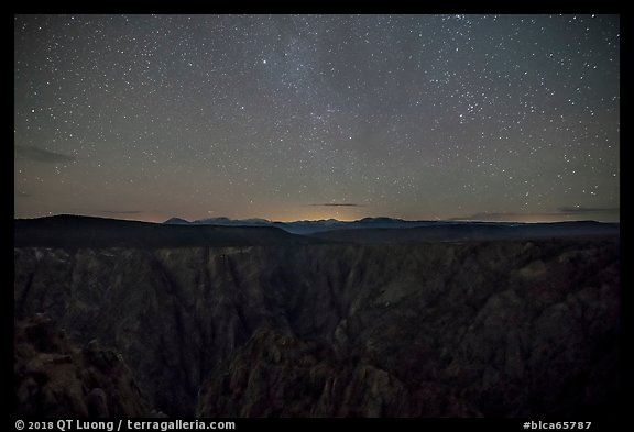 Warner Point, night. Black Canyon of the Gunnison National Park, Colorado, USA.