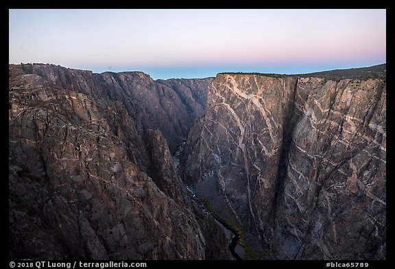 Painted Wall, dawn. Black Canyon of the Gunnison National Park (color)