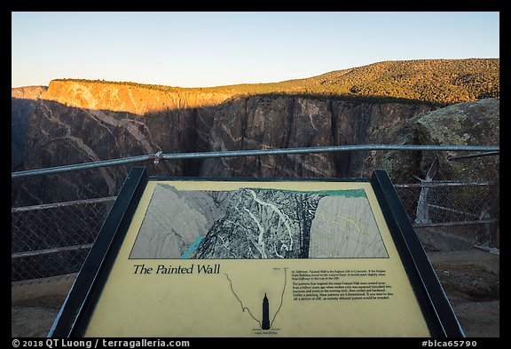 Painted Wall interpretive sign. Black Canyon of the Gunnison National Park (color)