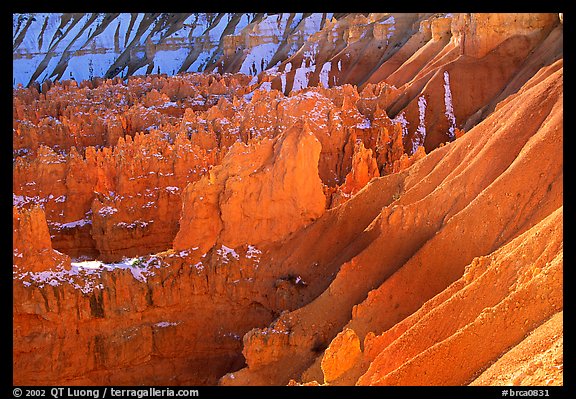 Eroded slopes and Hoodoos from Sunrise Point. Bryce Canyon National Park (color)