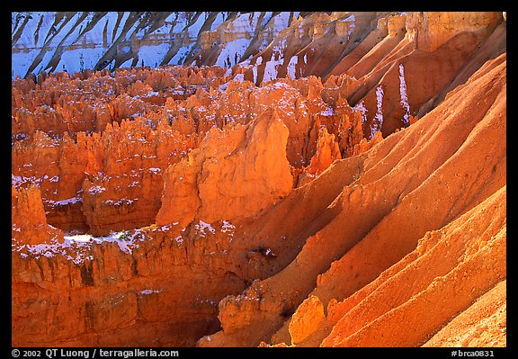 Eroded slopes and Hoodoos from Sunrise Point. Bryce Canyon National Park, Utah, USA.