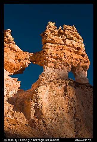 Openings through hoodoos. Bryce Canyon National Park, Utah, USA.