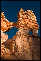 Openings through hoodoos. Bryce Canyon National Park, Utah, USA.