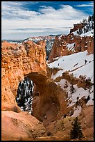 Pink limestone arch. Bryce Canyon National Park, Utah, USA.