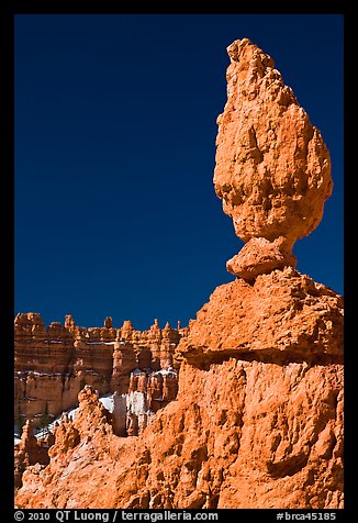 Balanced rock in pink limestone. Bryce Canyon National Park (color)