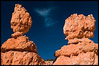 Lumpy and bulging profiles of hooodos. Bryce Canyon National Park, Utah, USA.