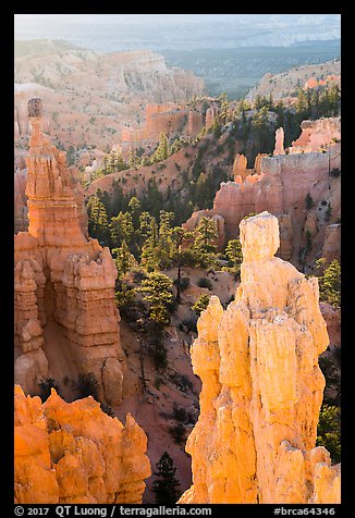 Hoodoos of Claron Formation, Fairyland Point. Bryce Canyon National Park (color)