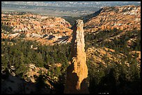 Monolithic hoodoo and amphitheater. Bryce Canyon National Park ( color)