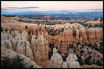 Amphitheater near Fairyland Point at dusk. Bryce Canyon National Park ( color)