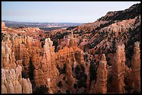 Hooodoos and canyon at dusk, Fairyland Point. Bryce Canyon National Park ( color)