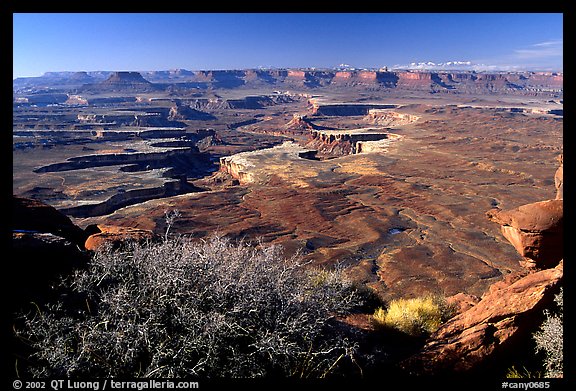 Green river overlook and Henry mountains, Island in the sky. Canyonlands National Park