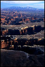 Monument basin from Grand View Point, Island in the Sky, late afternoon. Canyonlands National Park, Utah, USA. (color)